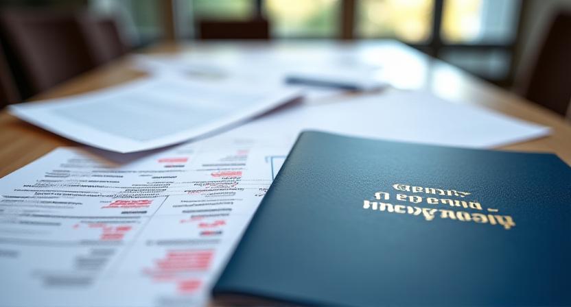 A cluttered desk with generic paperwork versus a clean professional legal document